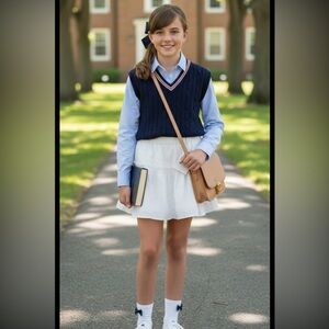 NWT! Brunello Cucinelli Girl’s Skirt 100% Linen Size 6